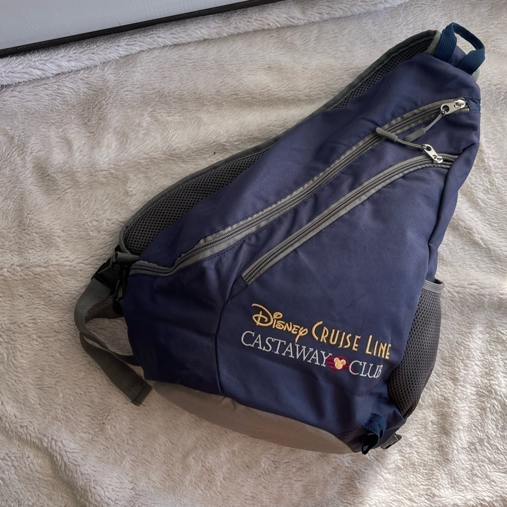 Disney cruise line castaway one shoulder backpack